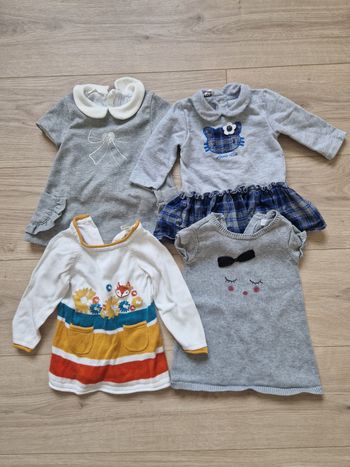 Lot de 4 robes hiver 3 mois