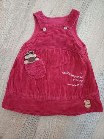 Robe salopette rouge 6mois