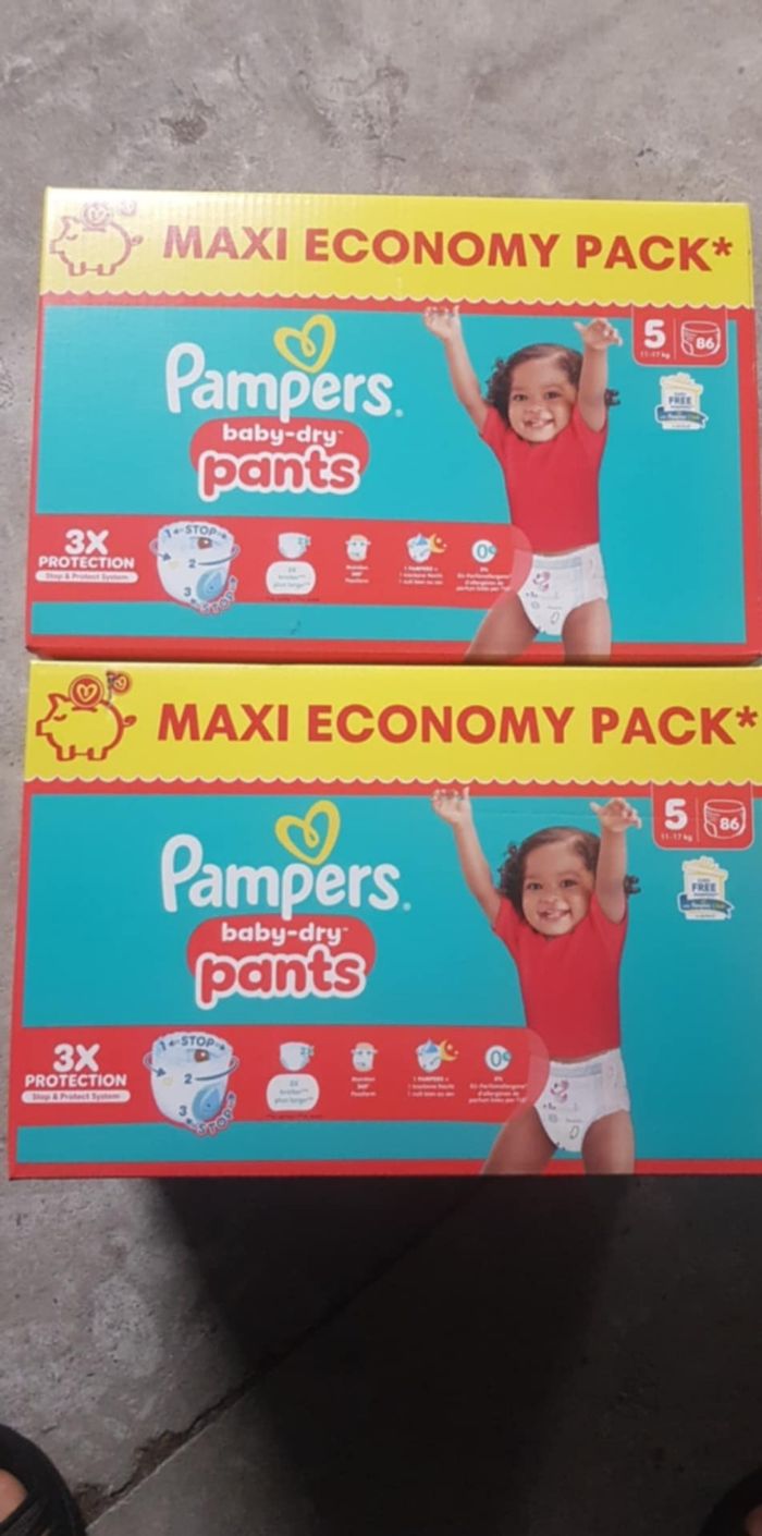 2 boîte de couche pampers pants taille 5 a 40€