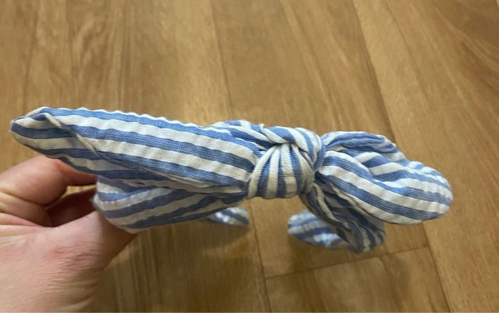 Serre tête à rayures bleues fille - photo numéro 3