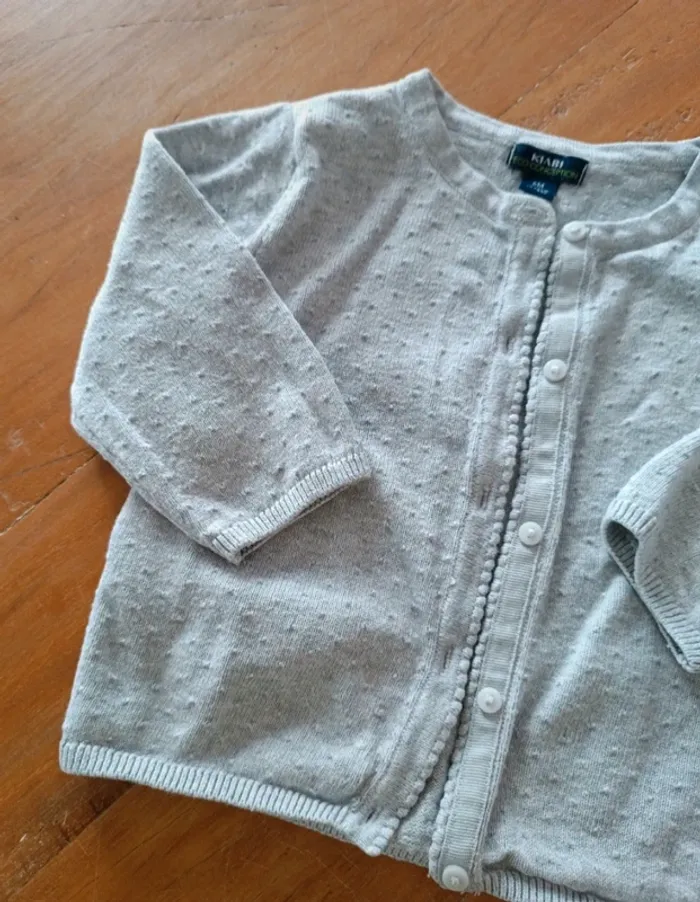 Gilet Kiabi gris clair