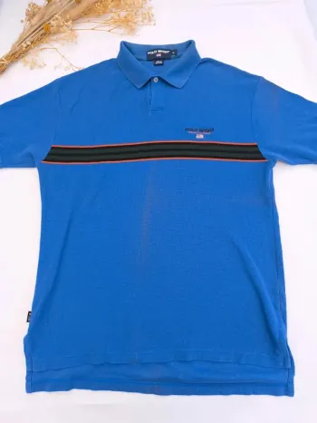 Polo Ralph Lauren Sport Homme M excellent état bleu avec rayures - tâche devant