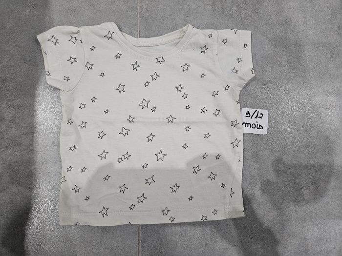 T-shirt blanc bébé fille 9/12 mois
