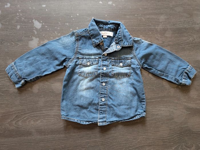 Chemise habillée effet jean - photo numéro 2