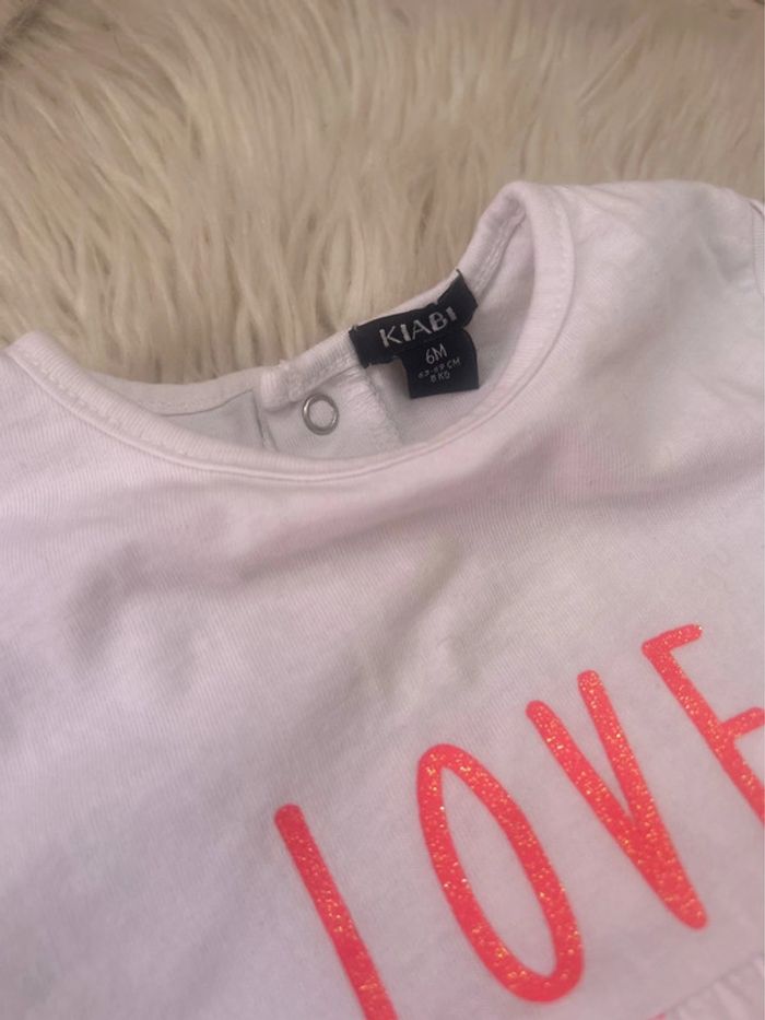 Fille 👧🏻 Ensemble kiabi d’été taille 6 mois - robe/tunique + legging short - photo numéro 5