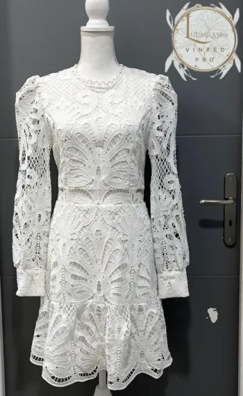 Robe guipure Morgan blanche / 232-Roslo T38