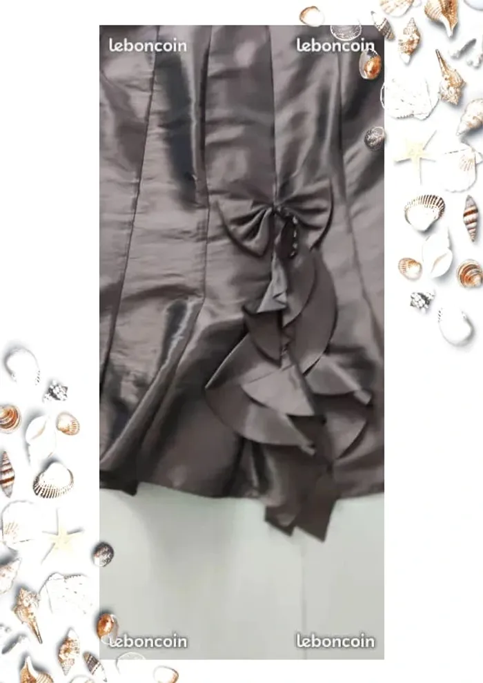 superbe tenue de soirée composée Bustier à bretelles et la jupe marron taille 44 - photo numéro 4