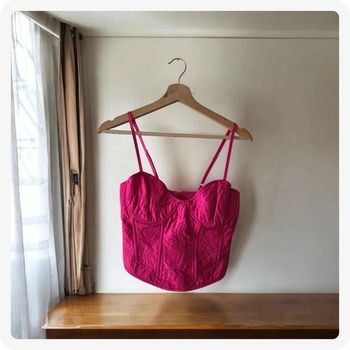 tops court Bershka rose taille L