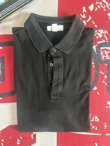 Polo Lacoste taille M noir logo ton sur ton