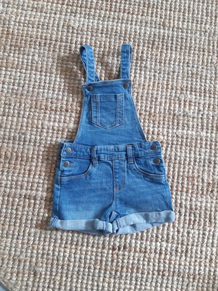 Salopette short en jean Gémo 4 ans