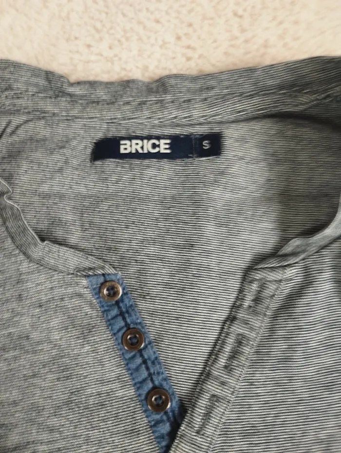 T-shirt stle polo rayé bleu Brice S - photo numéro 4