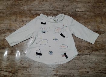Joli t-shirt manches longues fille 3 mois TAO
