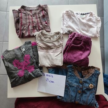 Lot habits 9 mois: robes, pantalons, collants...