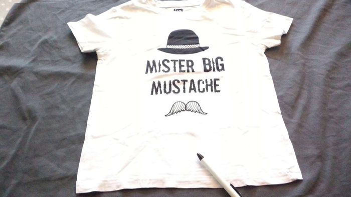 Tee shirt blanc avec dessin T8A - photo numéro 3