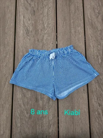 Short rayures 100% coton Kiabi 8 ans