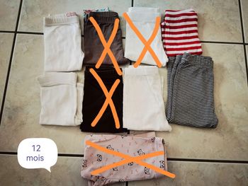 Lot leggings 12 mois
