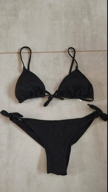 Maillot de bain noir bikini taille l