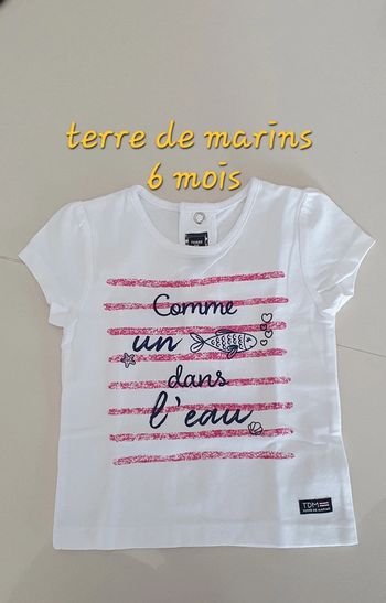 T shirt  terre de marins 6 mois fille