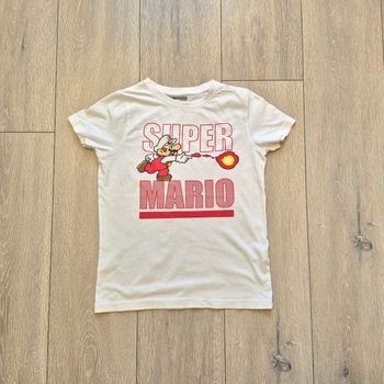 Tee-shirt  blanc, super Mario. Garçon 10 ans. Marque Super Mario