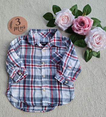 Chemise manches longues Kiabi 3 mois en très bon état 