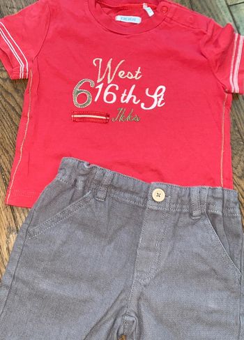 Ensemble T-shirt ikks et short Bout’chou  12 mois