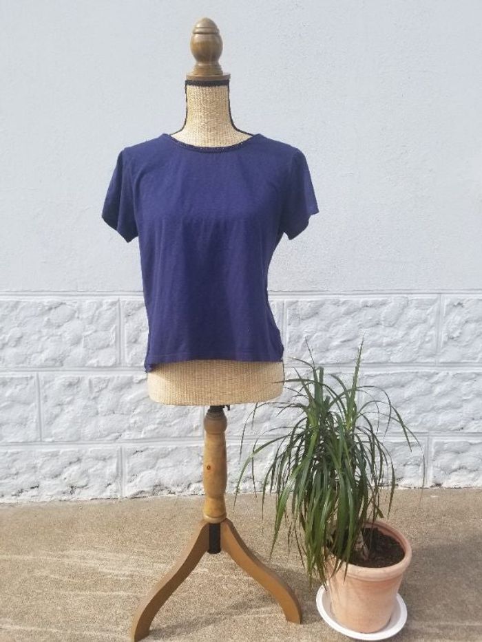 Crop top bleu taille 38 andy et lucy