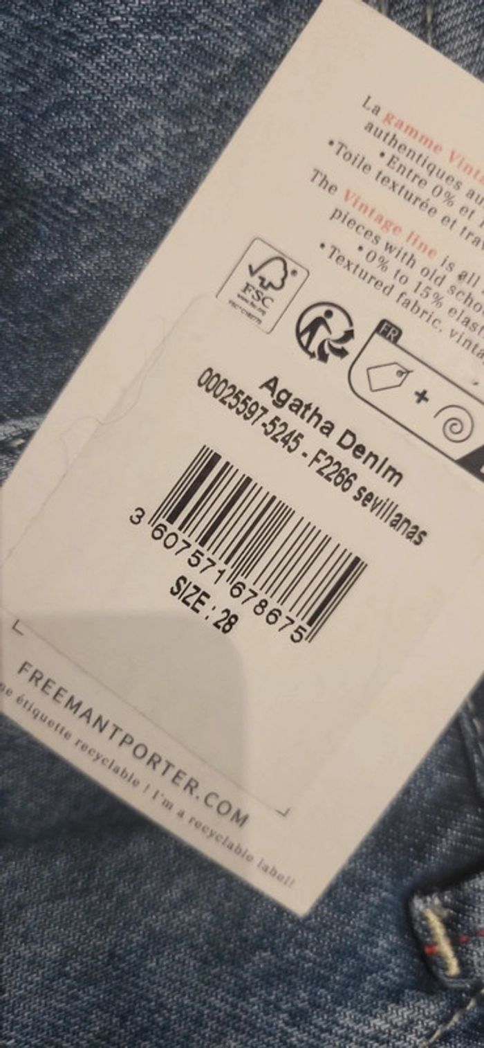 Jeans freeman t.porter Agatha T.28 ou 38 - photo numéro 9