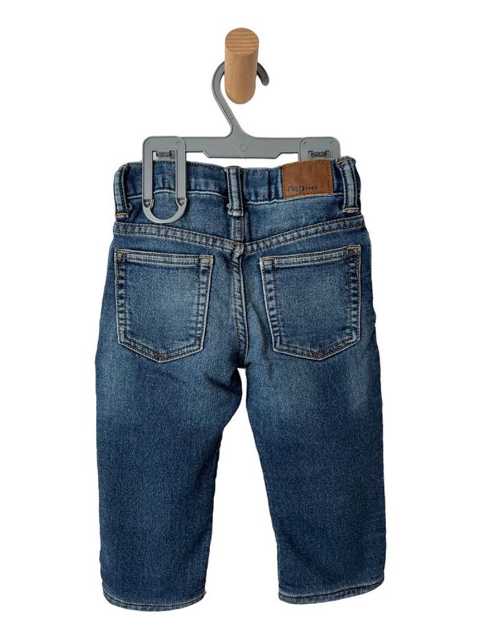 Pantalon doublé bleu denim - baby Gap 18-24 mois - photo numéro 4