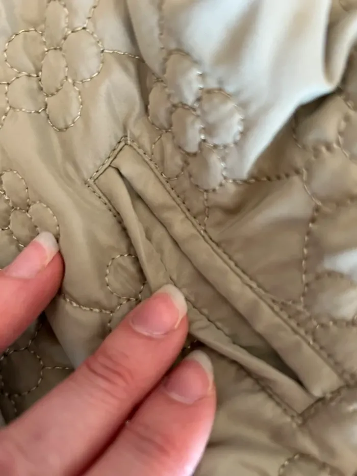 Veste kaki mi saison floral - photo numéro 4