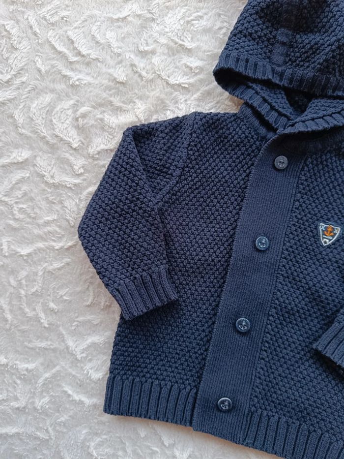 Gilet maille avec capuche Garçon 18 mois Vertbaudet - photo numéro 3