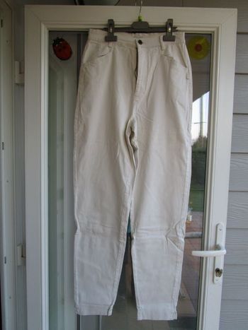 pantalon blanc, pantalon crème été