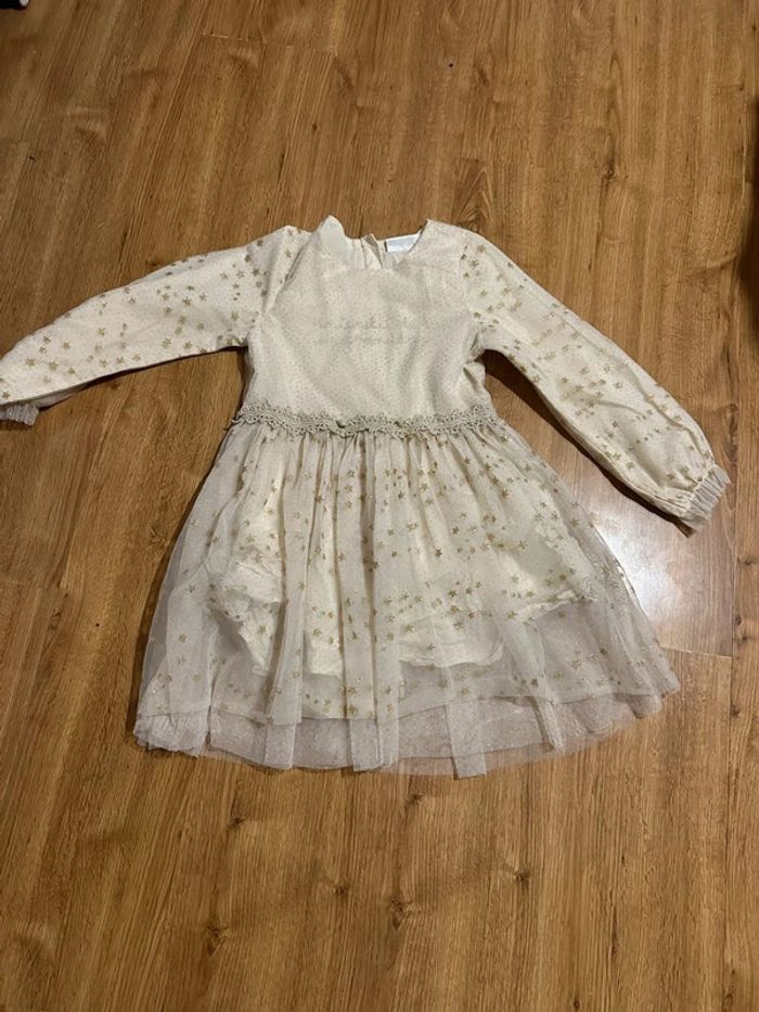 Robe petite fille interdit de me gronder 8 ans or paillettes