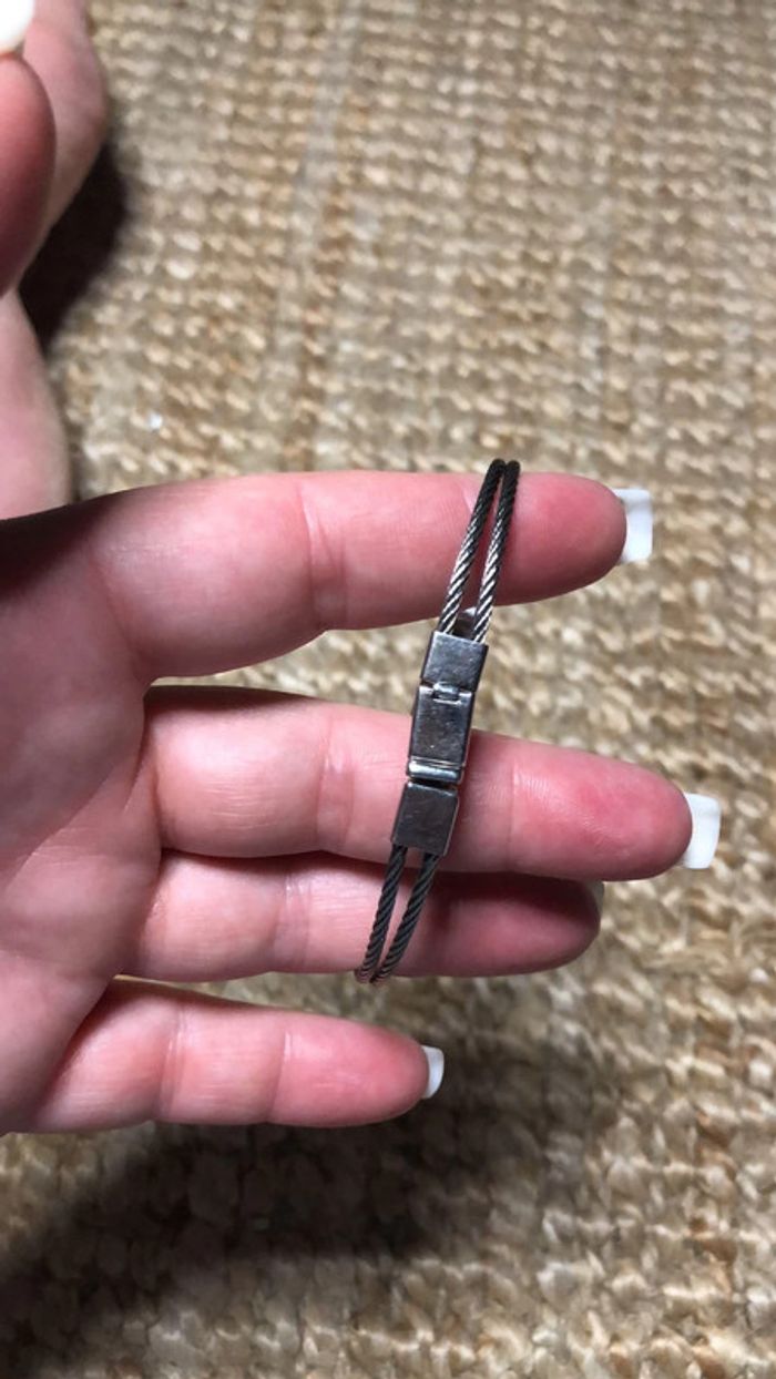 Bracelet en câble en acier inoxydable - photo numéro 5