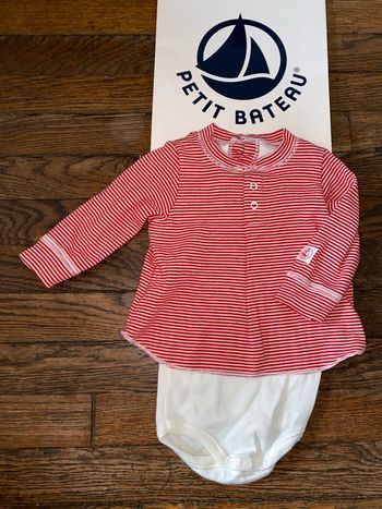 Body guimpe petit bateau  3 mois