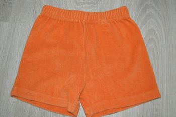 Short éponge 12 mois - 1 an orange