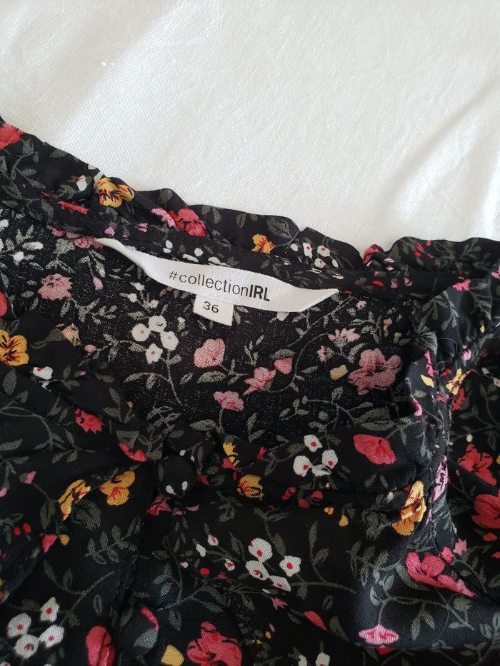 Blouse manches longues fleuries - photo numéro 2