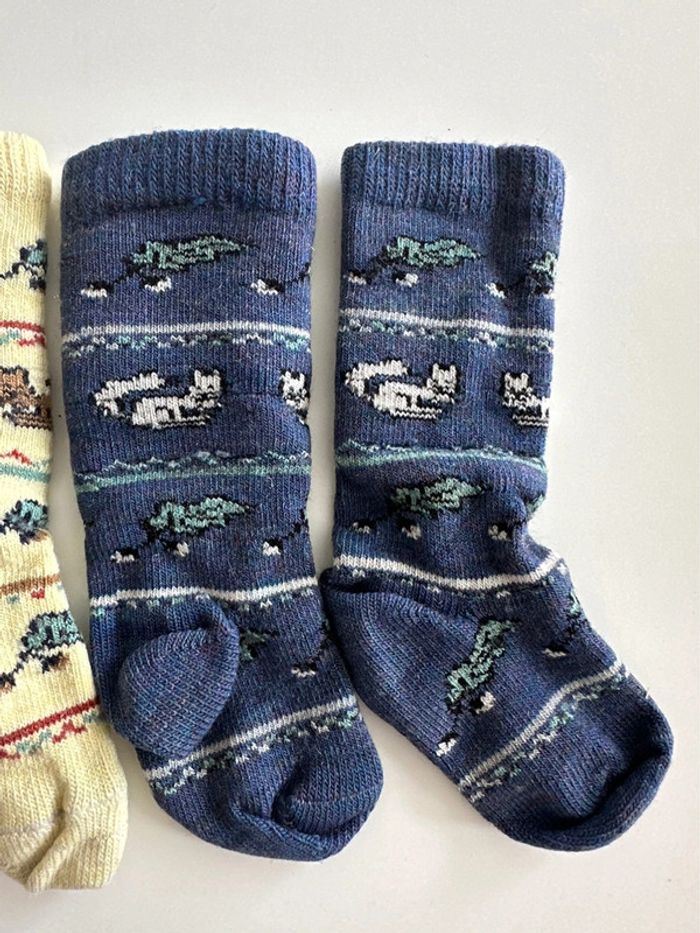 Lot de 2 paires de chaussettes bébé hautes - Taille 15/18 - photo numéro 3