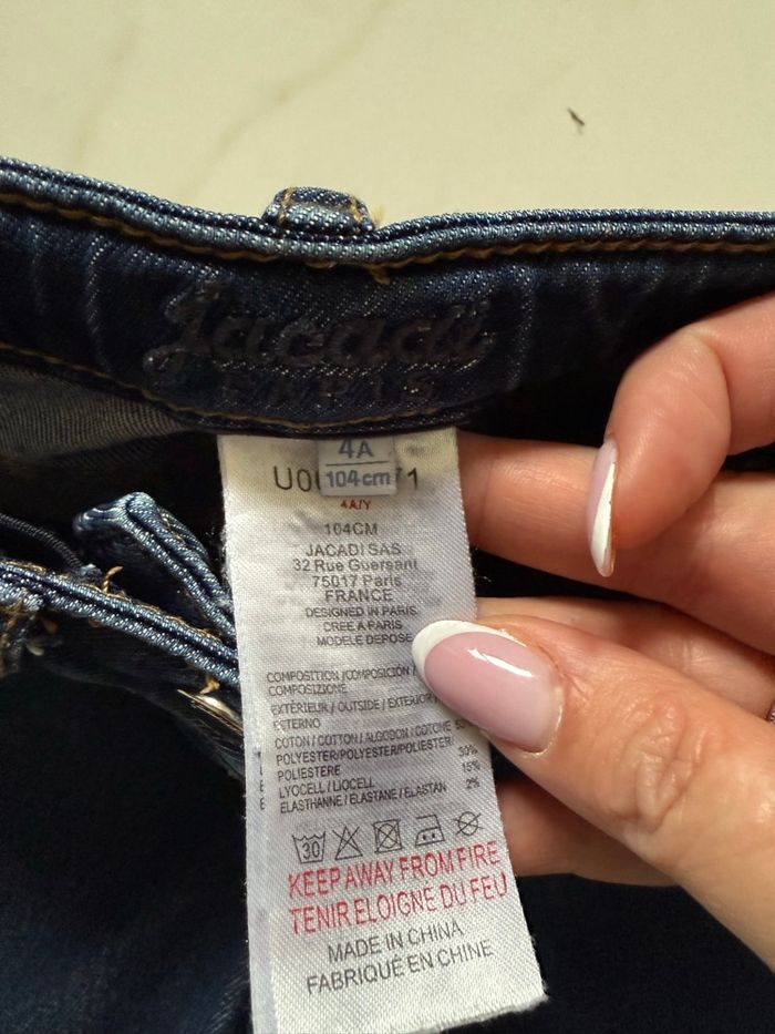 Lot de 2 jeans Jacadi fille – taille 4 ans - photo numéro 7