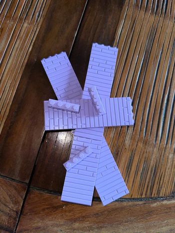 50 Brick Lego modified 1x4 profil masonry réf 15533, couleur Lavande