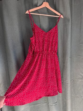 robe patineuse rouge à petit pois 42/44