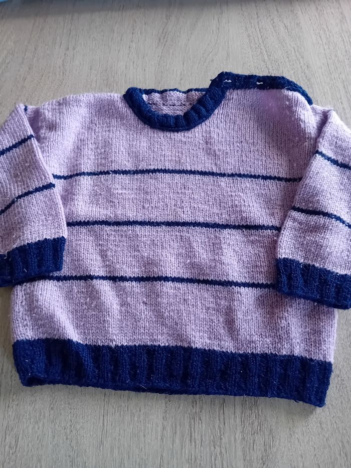 Pull tricoté main