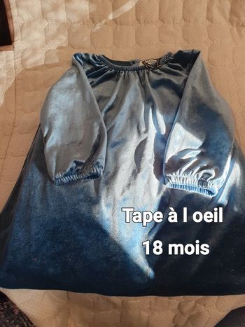 Robe de fête velours bleu Tape à l œil 18 mois