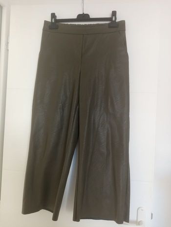 Pantalon en simili cuir Kaki 