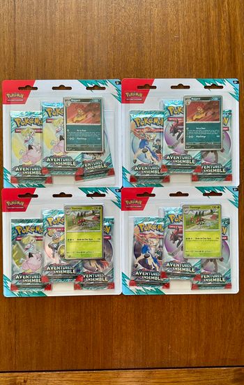 Pokemon Tripack Aventures Ensemble EV9 lot de4