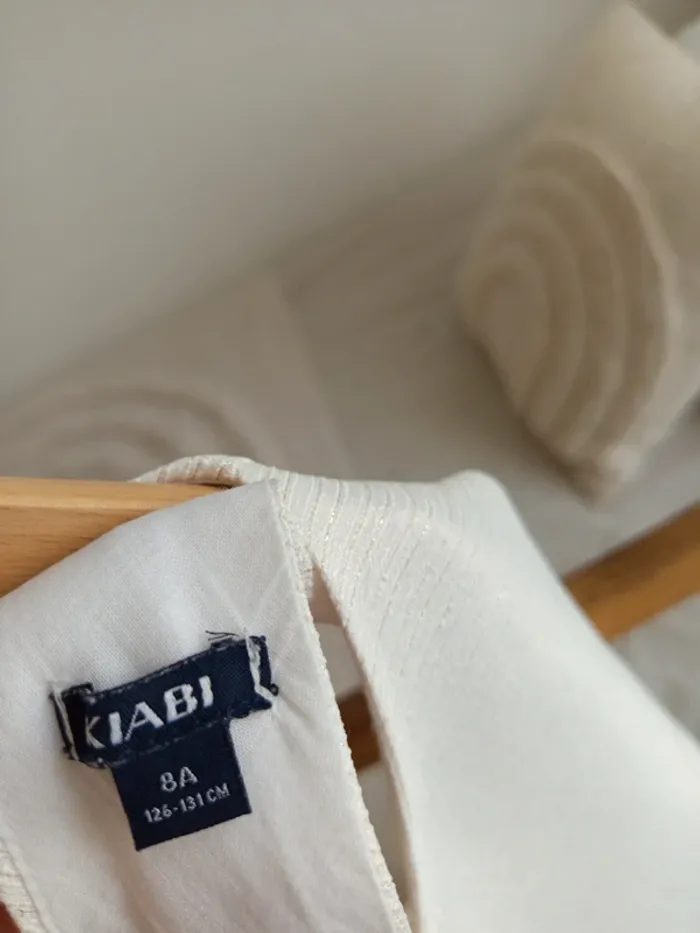 Robe blanche et dorée de fête / cérémonie 8 ans - photo numéro 7