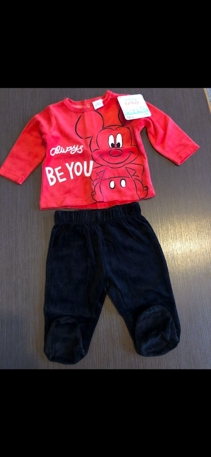 Pyjamas garcon en velours mickey disney 6 mois