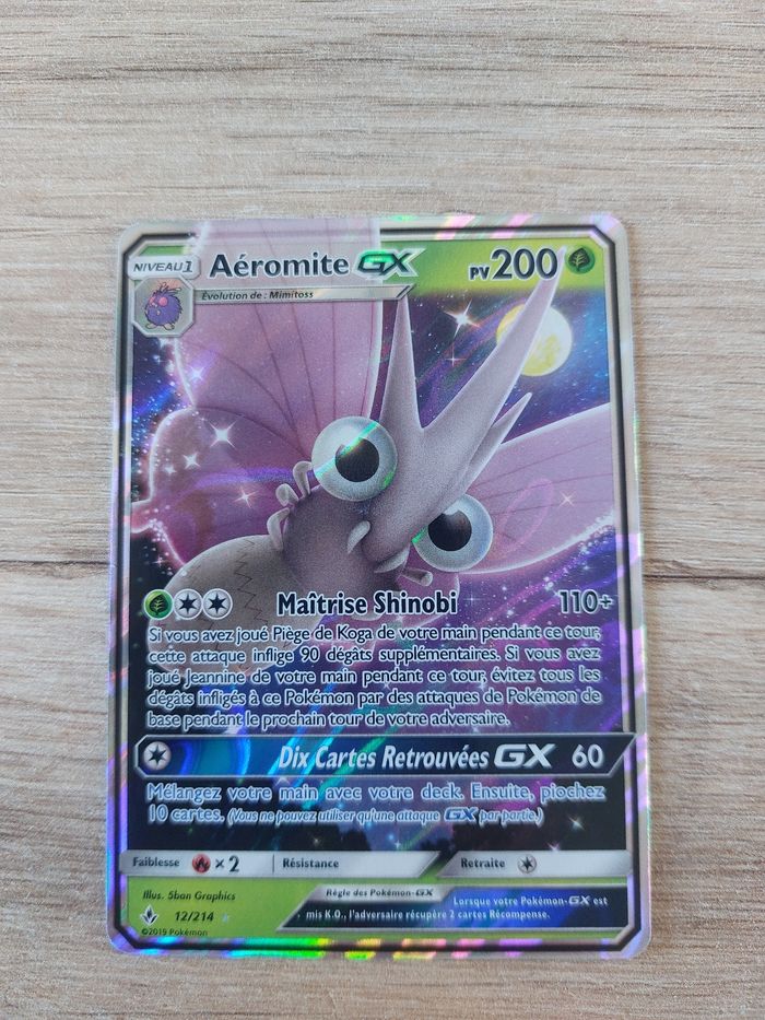 Carte pokemon Aeromite GX 12/214 Alliance Infaillible