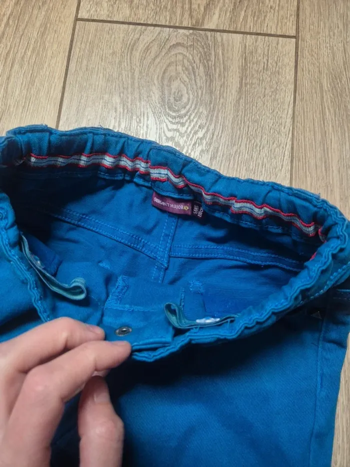 Pantalon jeans "sergent major" bleu 5 ans - photo numéro 3