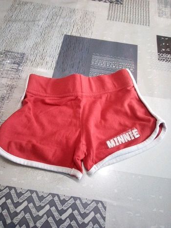 Short rouge Minnie 3 ans strass
