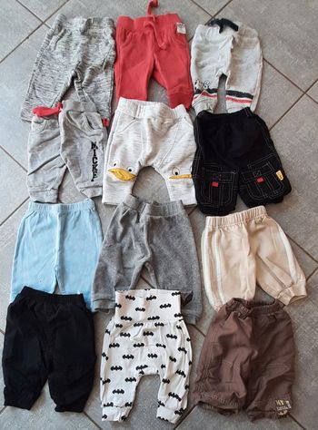 Lot 12 pantalons jogging garçon 3mois
